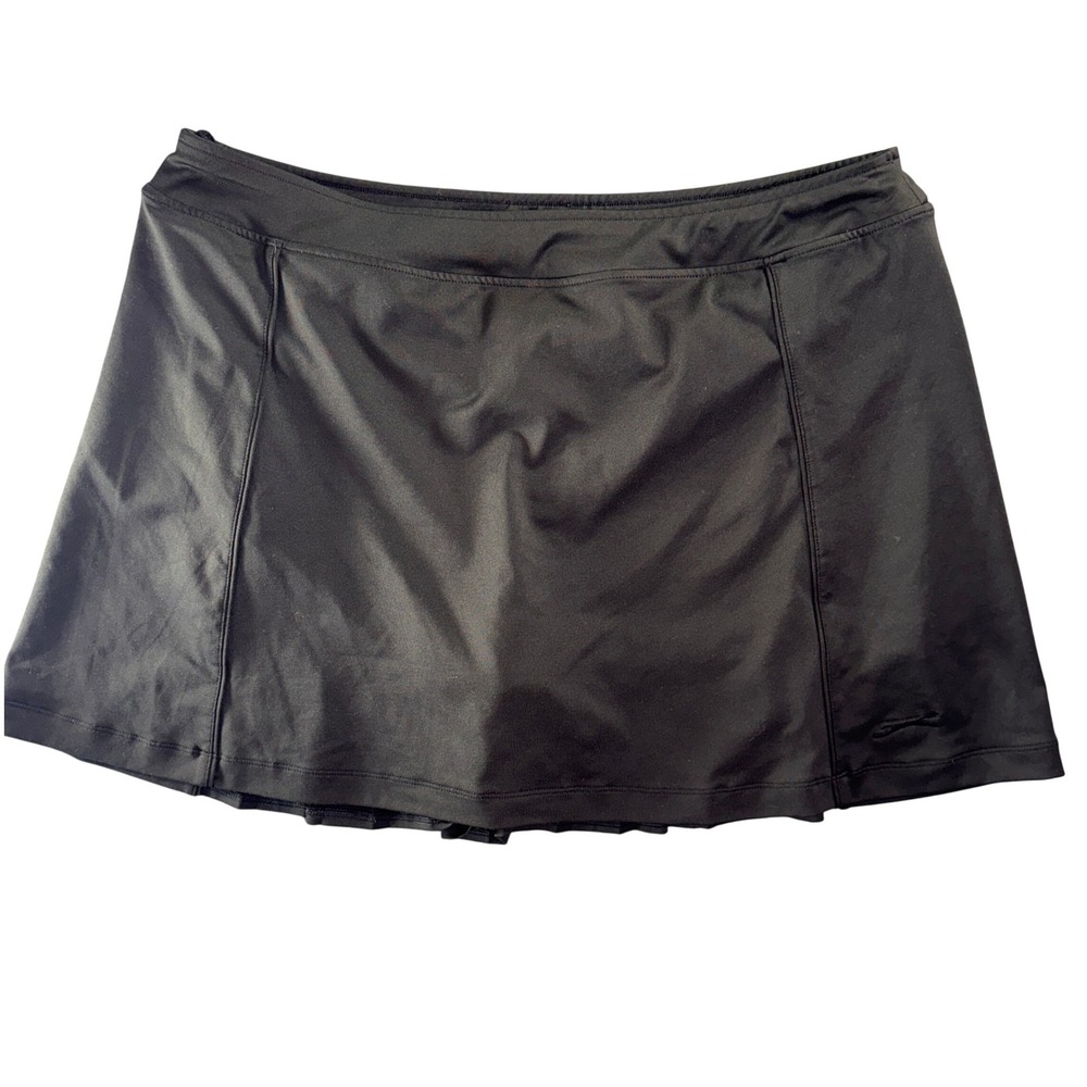 Slazenger Golf Skort Womens Large Black Pleated Back Athletic Tennis‎ Skirt L